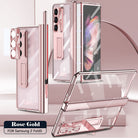 Magnetic Hinge Plating Case For Galaxy Z Fold5 Fold4 with Double Hinge Protector - mycasety2023 Mycasety