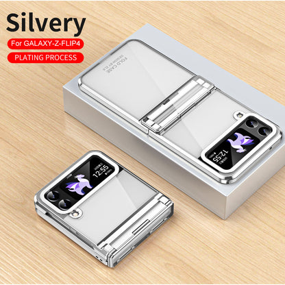 Electroplating Clear Phone Case For Samsung Galaxy Z Flip5 Flip4 Flip3 5G