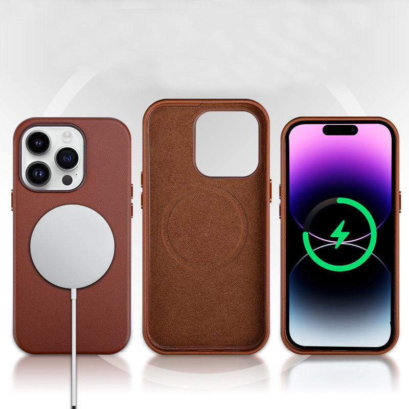 Custom Name Letters Leather Phone Case For iPhone 13 14 14ProMax - mycasety2023 Mycasety