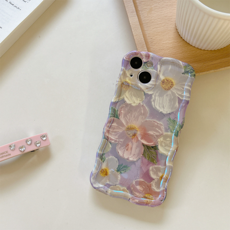 Three-dimensional Oil Painting Flower iPhone Case - {{ shop_name}} varyfun
