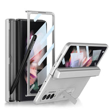 Load image into Gallery viewer, NEWEST Magnetic Folding Full Wrap Protective Pen Case With Back Screen Glass Hinge Holder Phone Cover For Samsung Galaxy Z Fold 3 5G - {{ shop_name}} varyfun
