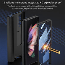 Load image into Gallery viewer, NEWEST Magnetic Folding Full Wrap Protective Pen Case With Back Screen Glass Hinge Holder Phone Cover For Samsung Galaxy Z Fold 3 5G - {{ shop_name}} varyfun
