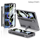 Samsung Galaxy Z Fold5 Case Full Coverage Case with Tempered Glass Protector and Pen Tray Holder - mycasety2023 Mycasety