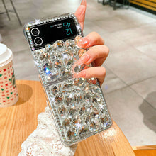 Load image into Gallery viewer, Luxurious Clear Rhinestone Phone Case For Samsung Galaxy Z Flip3 Flip4 5G
