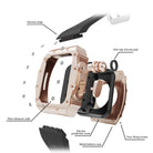 Luxury Metal Case Strap For Apple Watch Series 44/45 mm - mycasety2023 Mycasety