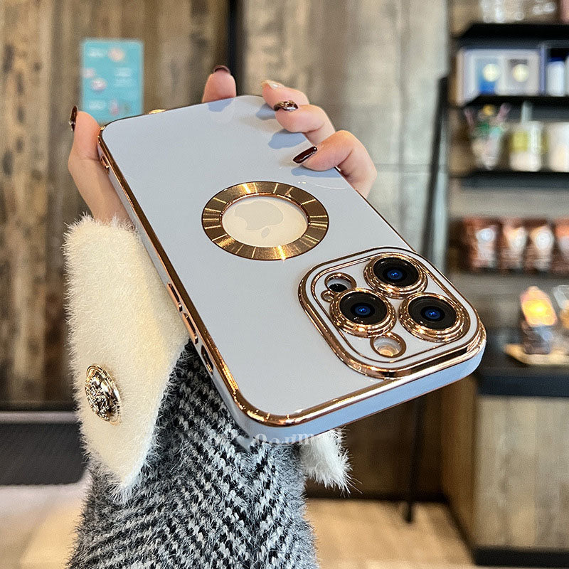 Electroplating iPhone Case with Camera Lens Protector Film - mycasety2023 Mycasety