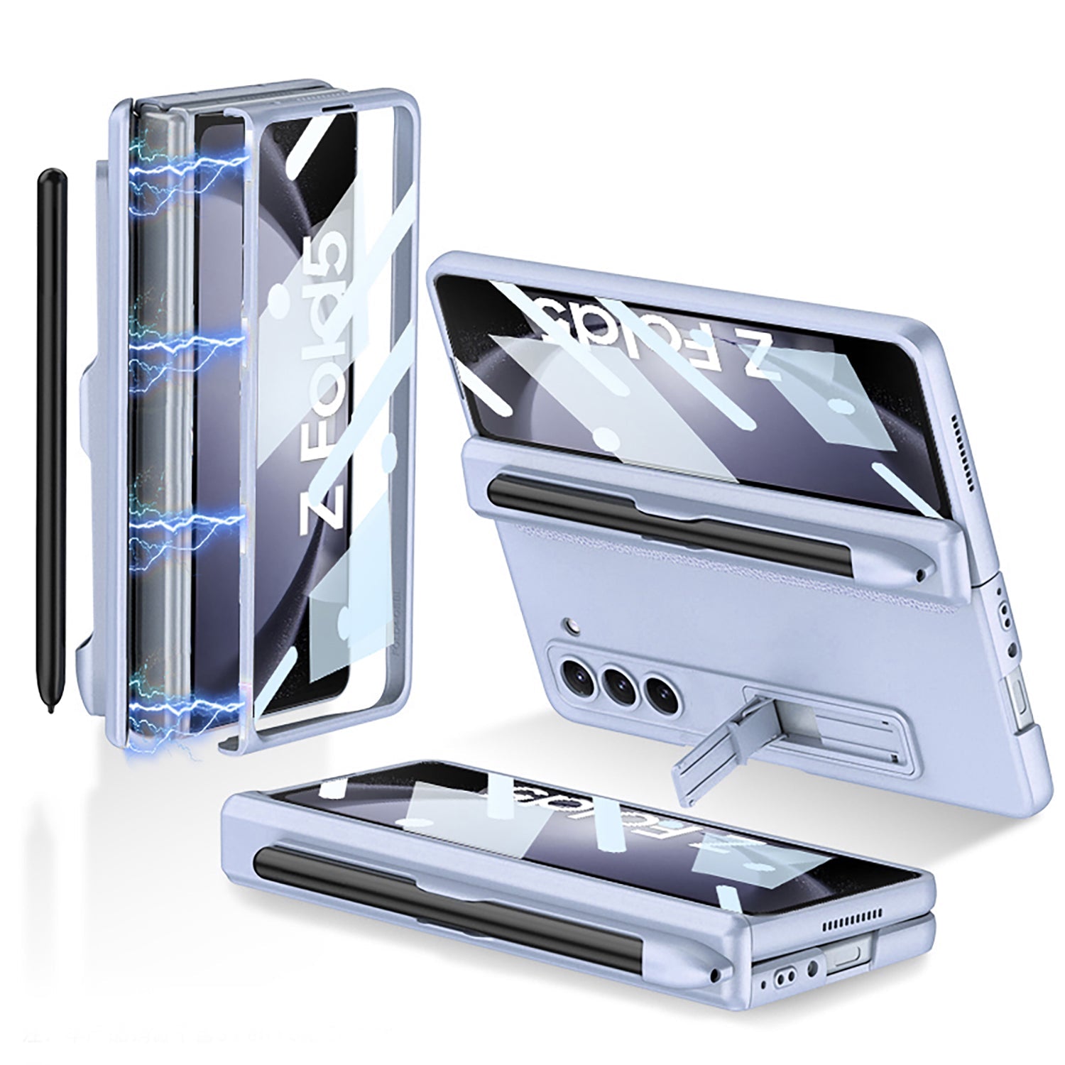 Magnetic Hinge S Pen Slot Ultra-Thin Phone Case For Samsung Galaxy Z Fold 5/4/3 5G - mycasety2023 Mycasety