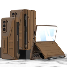 Load image into Gallery viewer, Business Leather Phone Cover With S Pen Holder &amp; Back Screen Protector For Samsung Galaxy Z Fold 5/4/3 5G - mycasety2023 Mycasety
