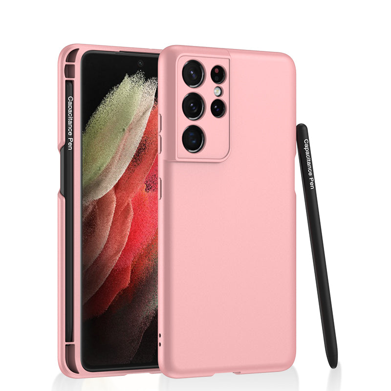 Ultra-thin Skin-feeling S Pen Slot Phone Case With Pen For Samsung Galaxy S21/S21Plus/S21Ultra - mycasety2023 Mycasety
