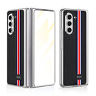 Luxury Leather Plating Phone Case With Back Screen Protector For Samsung Galaxy Z Fold 5/4/3 5G - mycasety2023 Mycasety