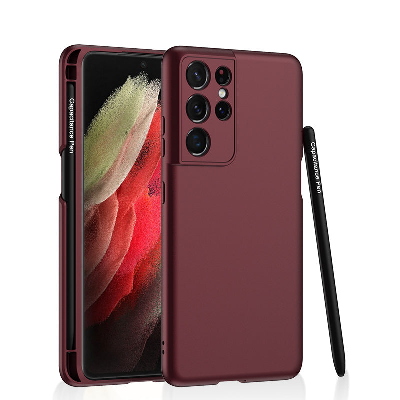 Ultra-thin Skin-feeling S Pen Slot Phone Case With Pen For Samsung Galaxy S21/S21Plus/S21Ultra - mycasety2023 Mycasety