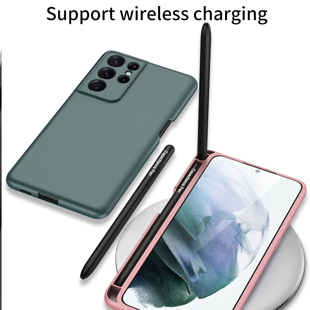 Ultra-thin Skin-feeling S Pen Slot Phone Case With Pen For Samsung Galaxy S21/S21Plus/S21Ultra - mycasety2023 Mycasety