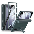 Magnetic Hinge Pen Box Protective Leather Phone Case With Back Screen Glass For Samsung Galaxy Z Fold 5/4/3 5G - mycasety2023 Mycasety