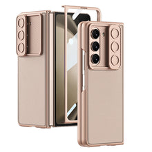 Load image into Gallery viewer, Leather All-inclusive Lens Slide Protector Phone Case With Back Screen Protector For Samsung Galaxy Z Fold 5/4/3 5G - mycasety2023 Mycasety
