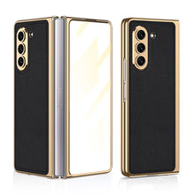 Load image into Gallery viewer, Luxury Leather Plating Phone Case With Back Screen Protector For Samsung Galaxy Z Fold 5/4/3 5G - mycasety2023 Mycasety
