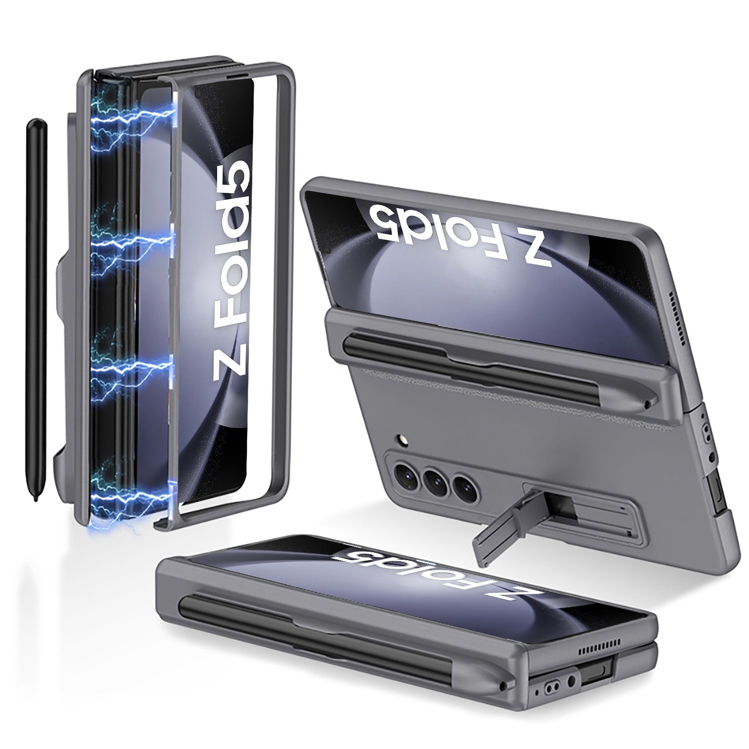 Magnetic Hinge S Pen Slot Ultra-Thin Phone Case For Samsung Galaxy Z Fold 5/4/3 5G - mycasety2023 Mycasety