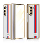 Luxury Leather Plating Phone Case With Back Screen Protector For Samsung Galaxy Z Fold 5/4/3 5G - mycasety2023 Mycasety