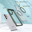 Magnetic Bracket Anti-fall Phone Case For Samsung Galaxy S23 S22 Ultra Plus Support MagSafe Wireless Charging - mycasety2023 Mycasety